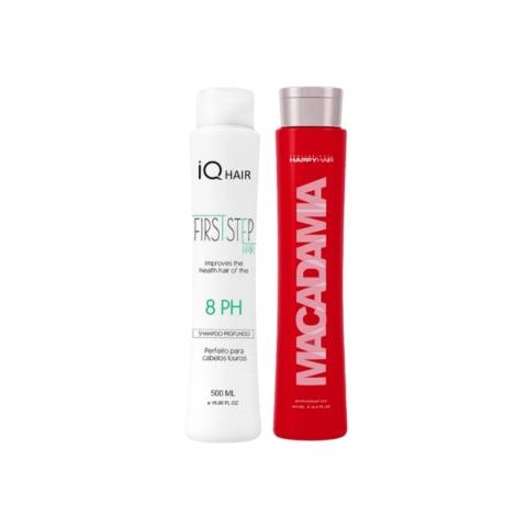 Набор кератина Happy Hair Macadamia Gloss 250/250 мл (разлив/Фруктовый ШГО зелёный)
