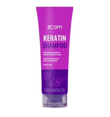 Шампунь-уход безсульфатный для домашнего ухода ZOOM Keratin Shampoo 250 мл