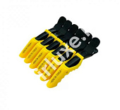 Зажимы крокодилы пластиковые KERATIN TOOLS Желтые 6 шт