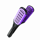Расческа с зажимом и ворсом EVOQUE лиловая