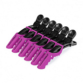 Зажимы крокодилы пластиковые Keratin Tools Розовые 6 шт