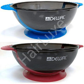 Чаша для окрашивания Dewal с прорезиненной вставкой 300 мл (черная, красная, синяя)