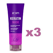 Маска-уход глубокого кондиционирования ZOOM Keratin Mask 250 мл 3 шт