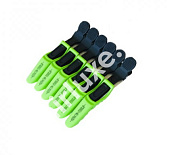 Зажимы крокодилы пластиковые KERATIN TOOLS Зеленые 6 шт