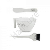 НАБОР: КИСТЬ, ЧАША, И ШПАТЕЛЬ ДЛЯ ОКРАШИВАНИЯ FELPS