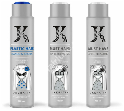 Комплект "Пластика волос" JKeratin Plastic Hair 480/480/480 мл
