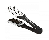 Расческа с зажимом MEGAPRO Черно-белая