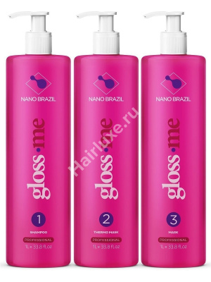 Набор кератина NANO BRAZIL GLOSS ME 500/1000/500 мл (разлив)