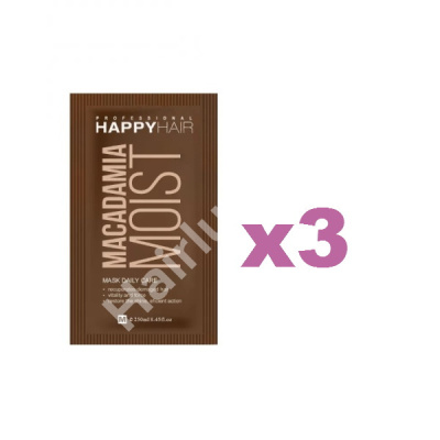 Саше маска HAPPY HAIR MACADAMIA MOIST 10 мл 3 шт