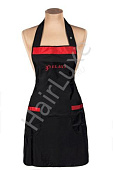 Фартук парикмахера F-2 Мастер черно-бордовый