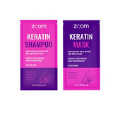 Набор домашнего ухода ZOOM Keratin Shampoo + Mask Саше 10 мл + 10 мл