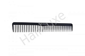 Карбоновая расческа рабочая комбинированная с чередующимися зубцами, 180 мм