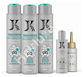 Комплект "Двойное восстановление и питание волос" JKeratin Treatment с комплексом S+S 480/480/480/75/150 мл