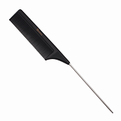 Карбоновая расческа с хвостиком MEGAPRO черная